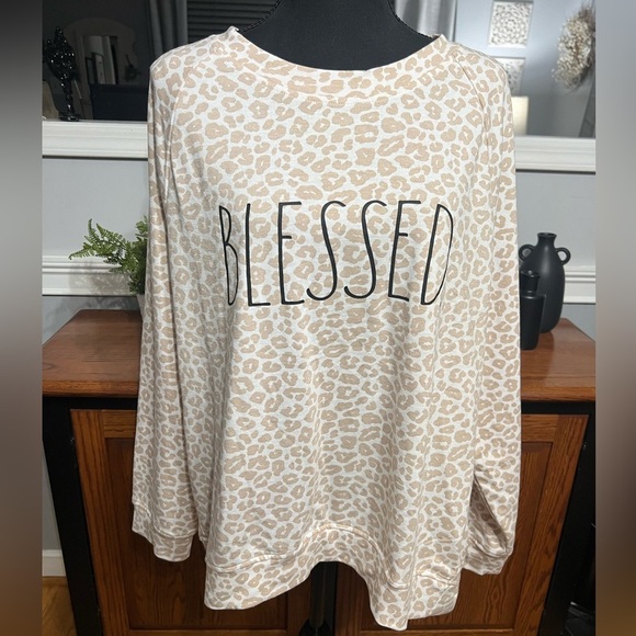 Rae Dunn Tops - NWT-Rae Dunn “Blessed “ Sweatshirt